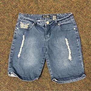 Y2K Cutoff Jean Shorts Size 9 Studded Pocket Jorts